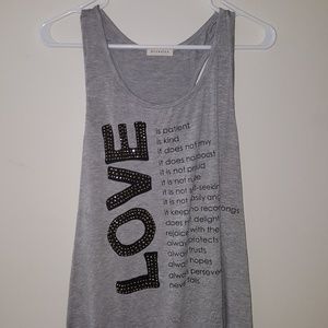 Occasion Plus Size (3X) Gray Love Tank